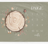 Sage Wood Milestone Blanket